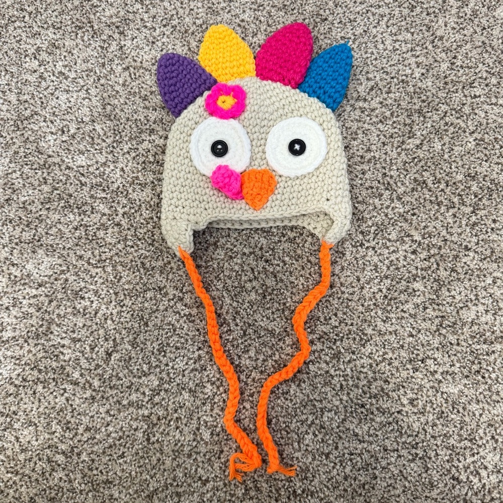 Handmade Style Crochet Owl Baby Hat – Photography Prop – New